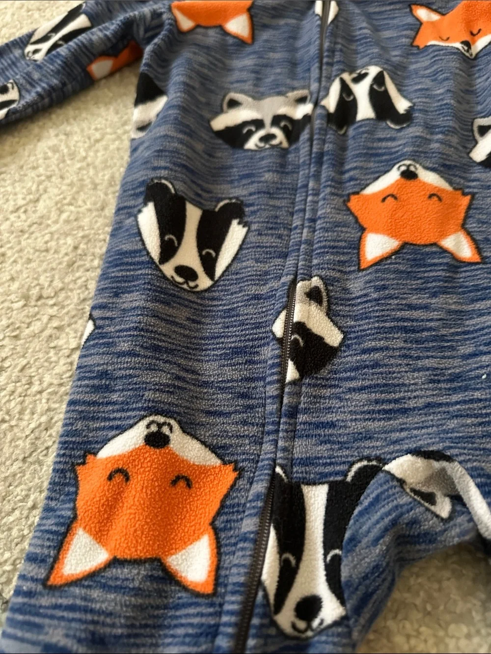 Baby boy fleece footie